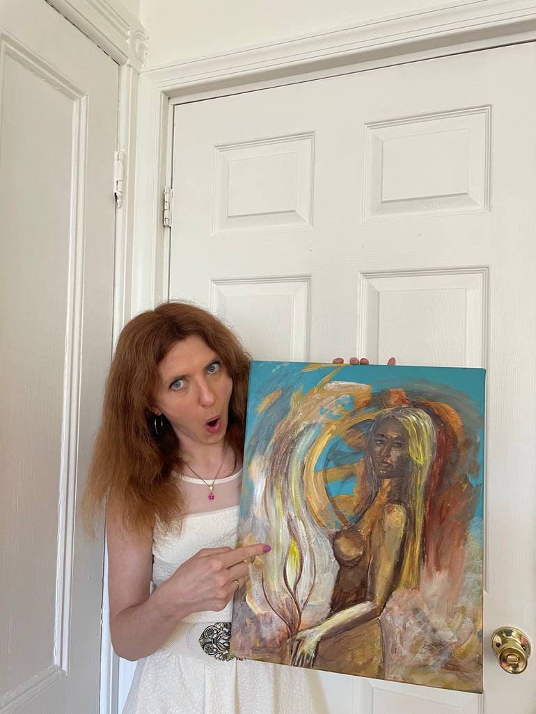 Original Contemporary Nude Painting by Aleksandra Cherepanova