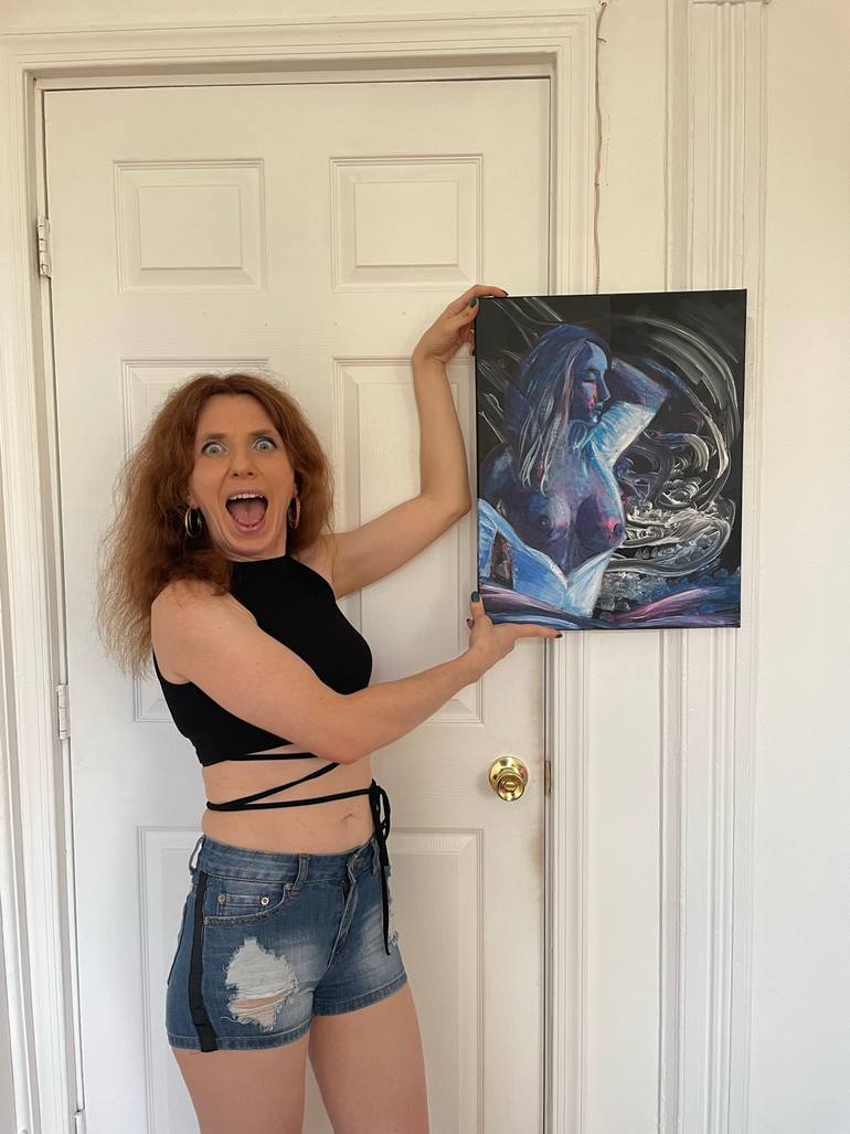 Original Contemporary Nude Painting by Aleksandra Cherepanova