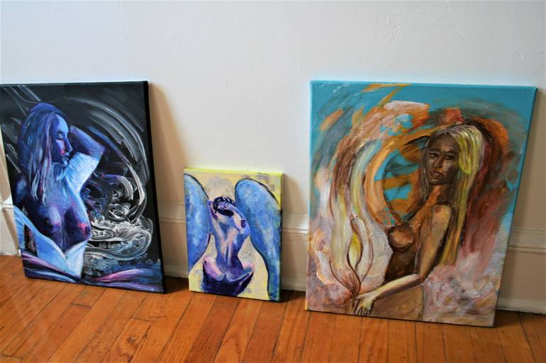 Original Contemporary Nude Painting by Aleksandra Cherepanova