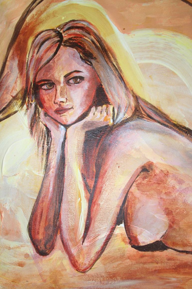 Original Fine Art Nude Painting by Aleksandra Cherepanova