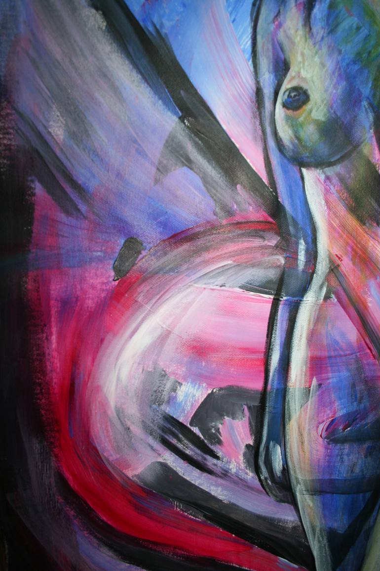 Original Expressionism Nude Painting by Aleksandra Cherepanova