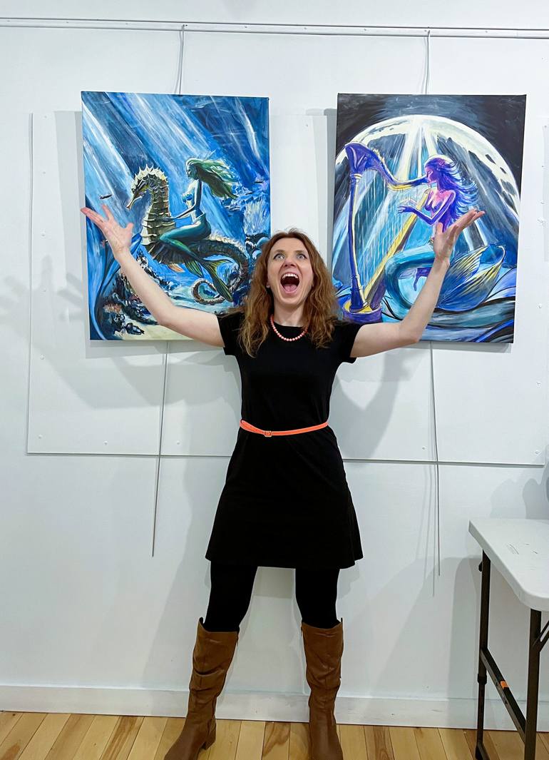 Original Figurative Fantasy Painting by Aleksandra Cherepanova