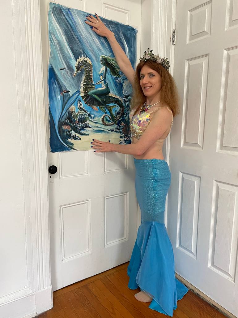 Original Surrealism Fantasy Painting by Aleksandra Cherepanova