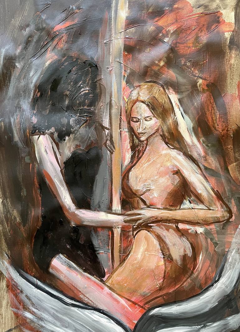Original Figurative Erotic Painting by Aleksandra Cherepanova