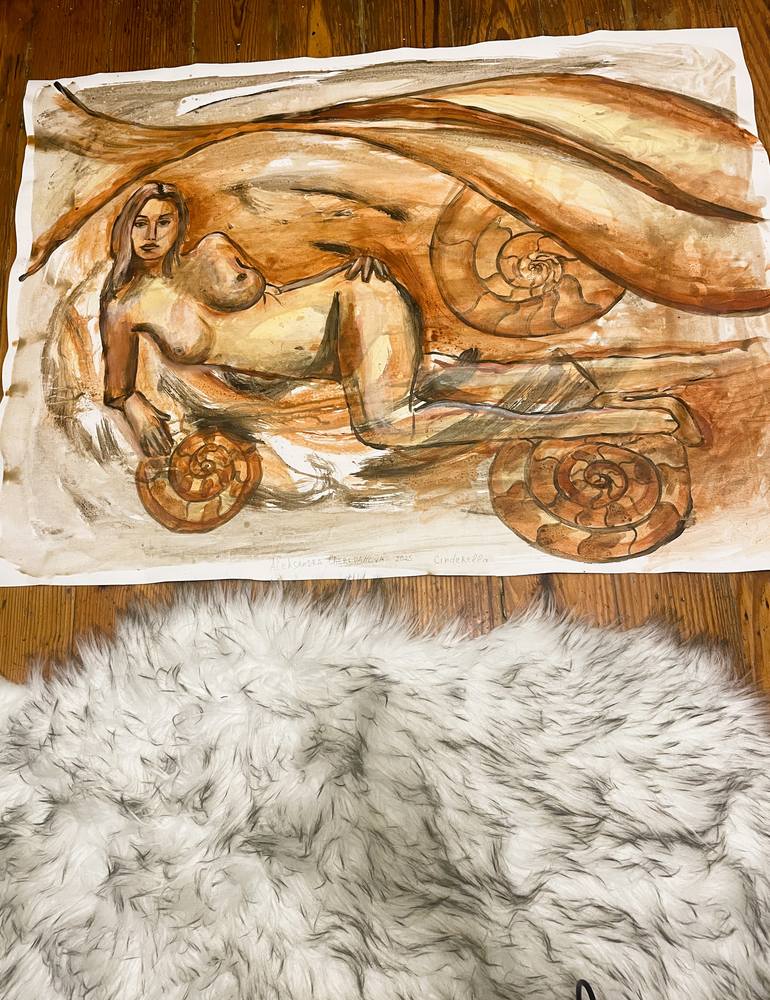 Original Figurative Nude Painting by Aleksandra Cherepanova