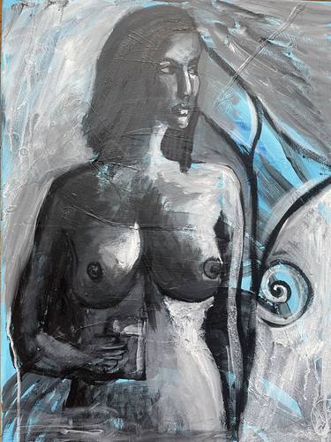 Original Figurative Nude Painting by Aleksandra Cherepanova