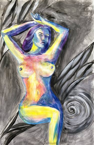 Original Figurative Nude Painting by Aleksandra Cherepanova