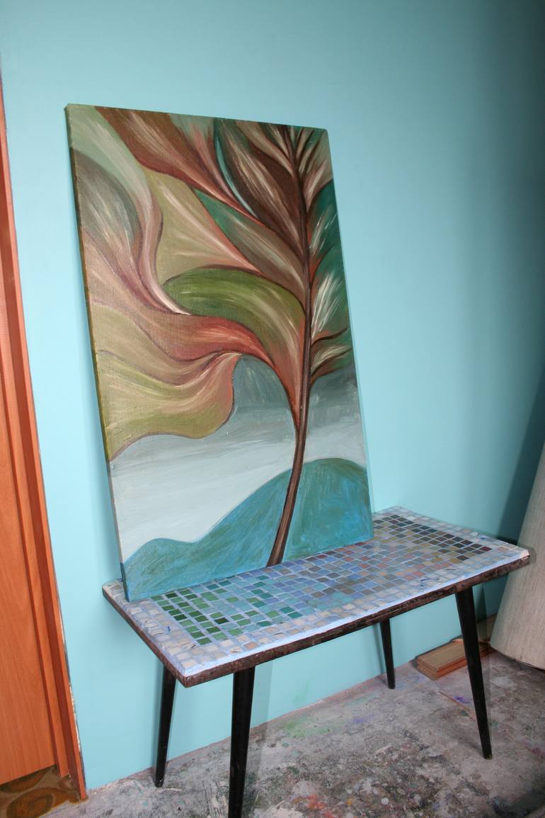 Original Modernism Landscape Painting by Aleksandra Cherepanova