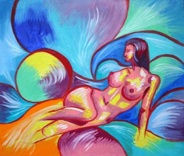 Print of Abstract Nude Paintings by Aleksandra Cherepanova