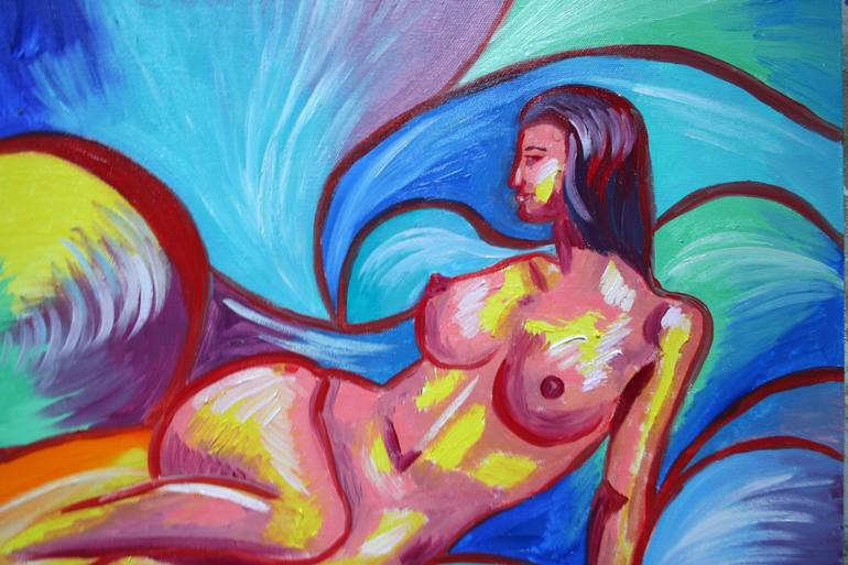 Original Abstract Nude Painting by Aleksandra Cherepanova
