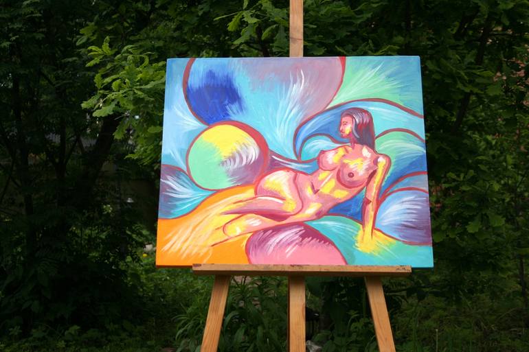 Original Abstract Nude Painting by Aleksandra Cherepanova