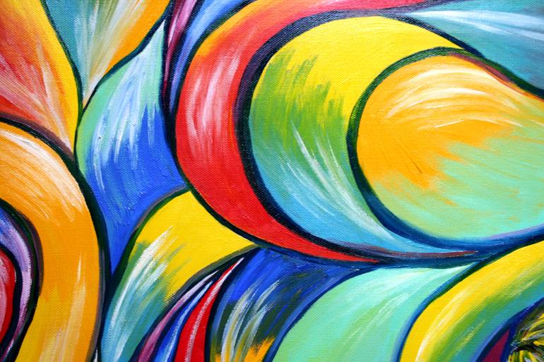 Original Abstract People Painting by Aleksandra Cherepanova