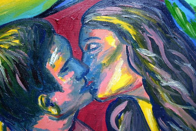 Original Abstract People Painting by Aleksandra Cherepanova