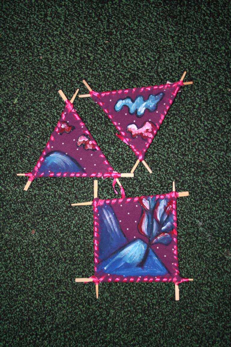 Original Art Deco Landscape Painting by Aleksandra Cherepanova