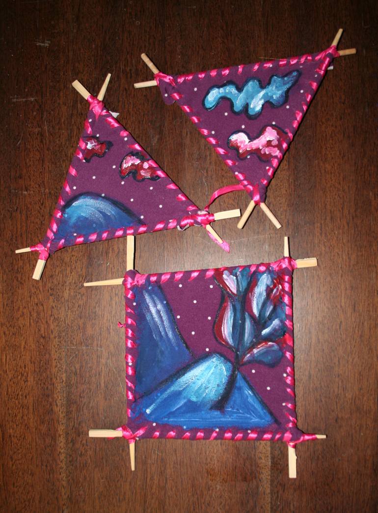 Original Art Deco Landscape Painting by Aleksandra Cherepanova