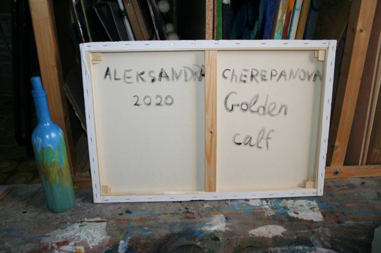 Original Expressionism Animal Painting by Aleksandra Cherepanova