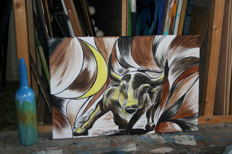 Original Expressionism Animal Painting by Aleksandra Cherepanova