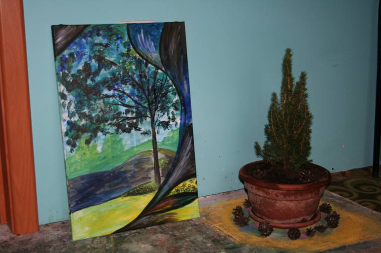 Original Expressionism Landscape Painting by Aleksandra Cherepanova