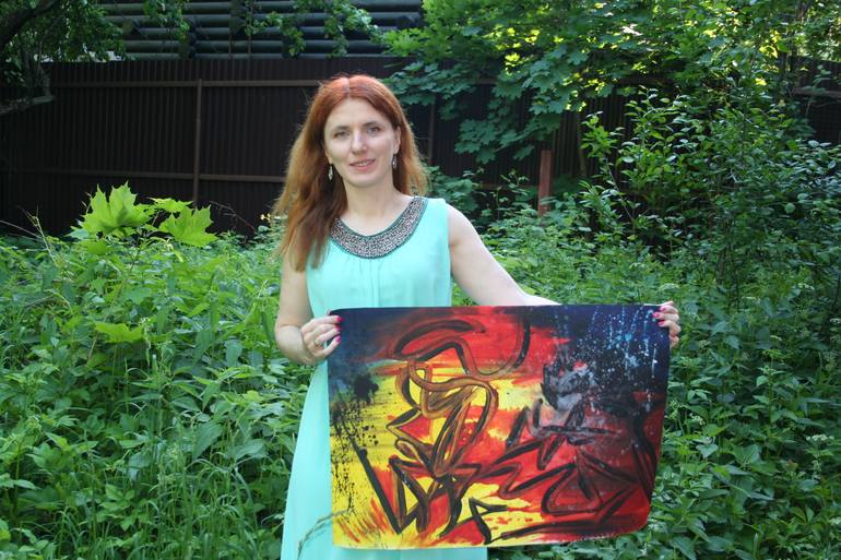 Original Abstract Expressionism Abstract Painting by Aleksandra Cherepanova