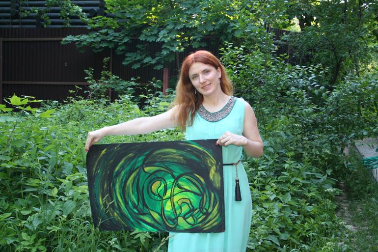 Original Abstract Expressionism Abstract Painting by Aleksandra Cherepanova