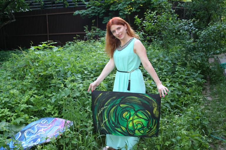 Original Abstract Expressionism Abstract Painting by Aleksandra Cherepanova