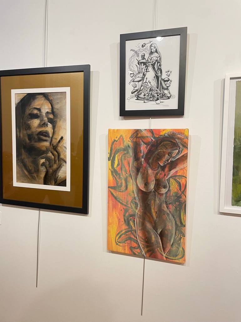 Original Expressionism Nude Painting by Aleksandra Cherepanova