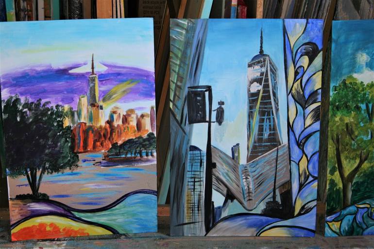Original Expressionism Cities Painting by Aleksandra Cherepanova
