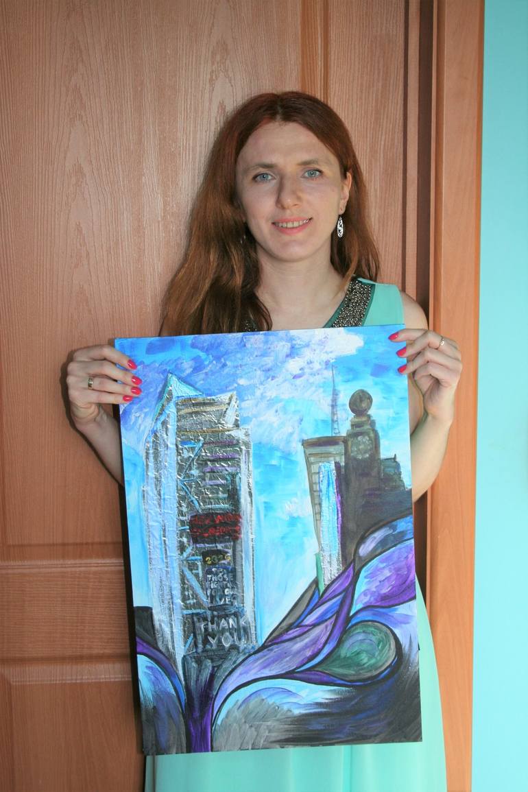 Original Modern Cities Painting by Aleksandra Cherepanova