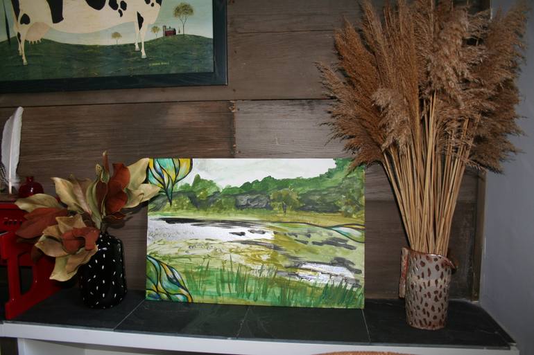 Original Expressionism Landscape Painting by Aleksandra Cherepanova