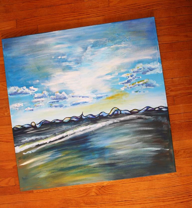 Original Expressionism Seascape Painting by Aleksandra Cherepanova