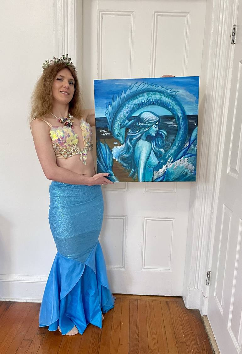 Original Expressionism Fantasy Painting by Aleksandra Cherepanova