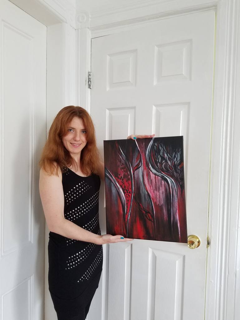 Original Abstract Expressionism Abstract Painting by Aleksandra Cherepanova