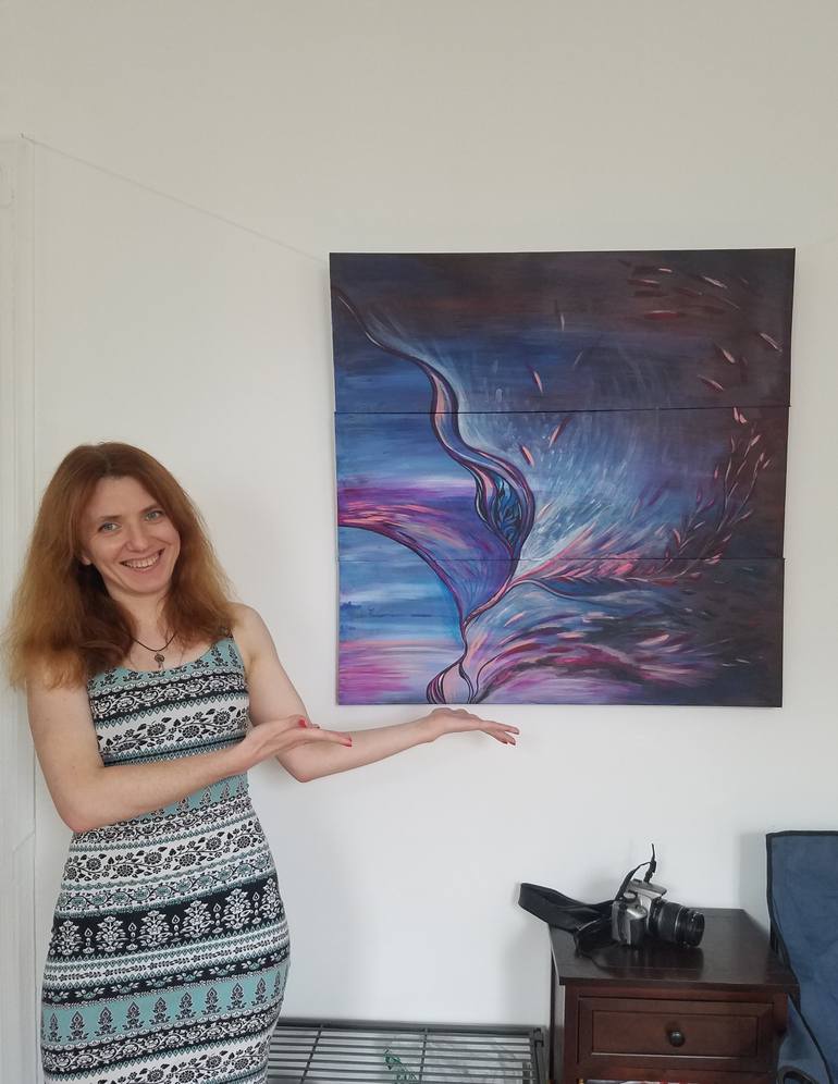 Original Abstract Expressionism Abstract Painting by Aleksandra Cherepanova