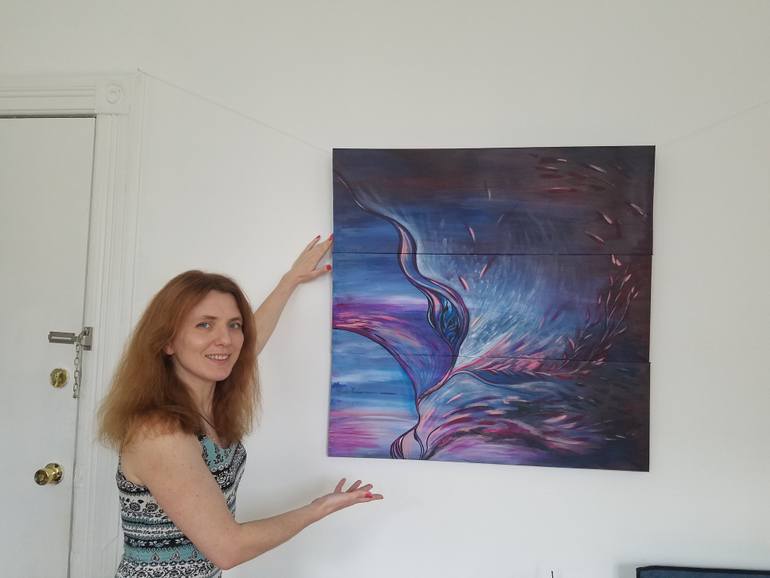 Original Abstract Expressionism Abstract Painting by Aleksandra Cherepanova