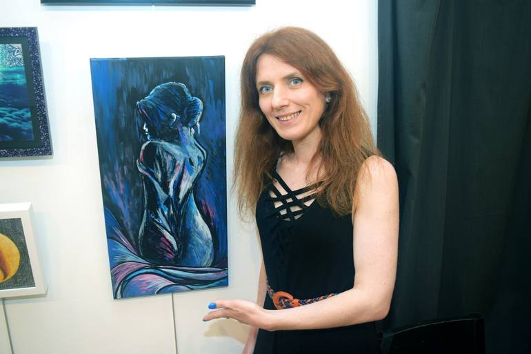 Original Expressionism Women Painting by Aleksandra Cherepanova
