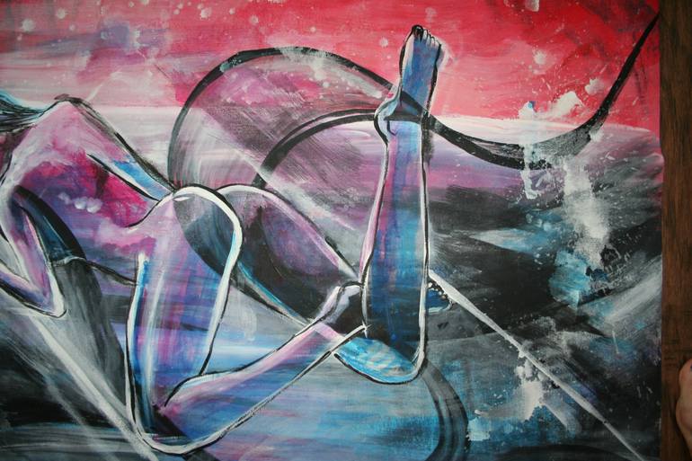 Original Expressionism Nude Painting by Aleksandra Cherepanova