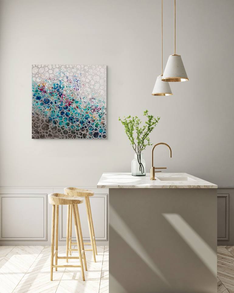 Original Geometric Abstract Painting by Hilary Winfield