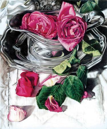 Print of Figurative Floral Drawings by Susan Tait Porcaro