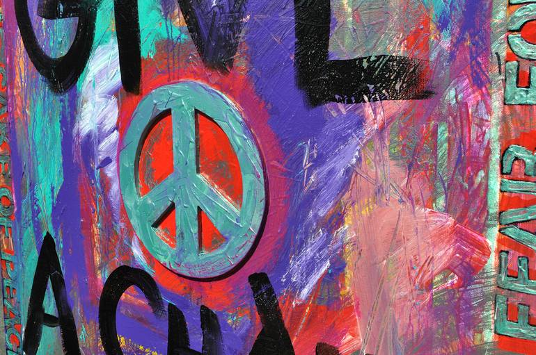 Original Abstract Language Painting by Susan Boerner