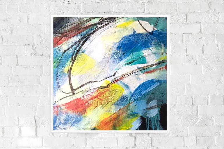 Original Abstract Expressionism Abstract Painting by Katarína Kalmanová