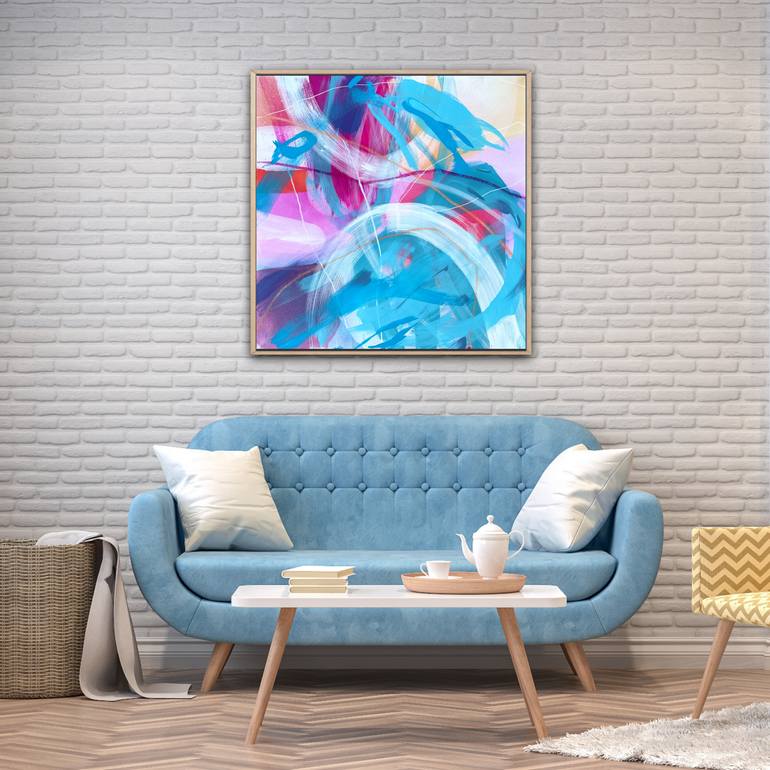Original Dada Abstract Painting by Katarína Kalmanová