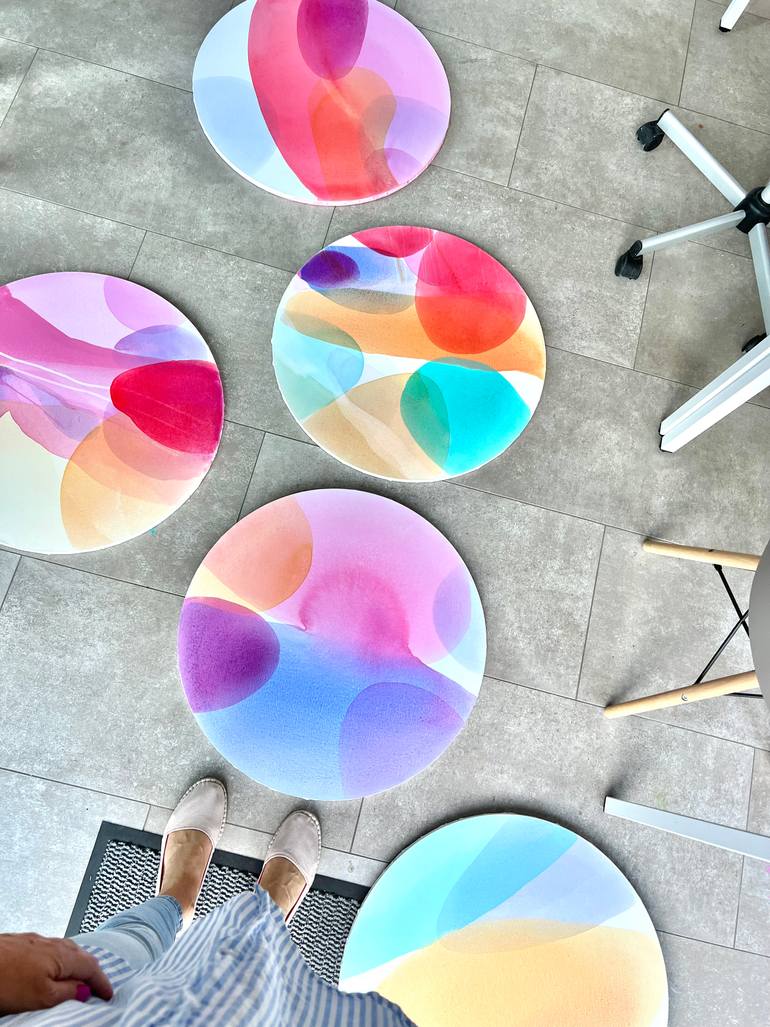 Original Abstract Expressionism Abstract Painting by Katarína Kalmanová