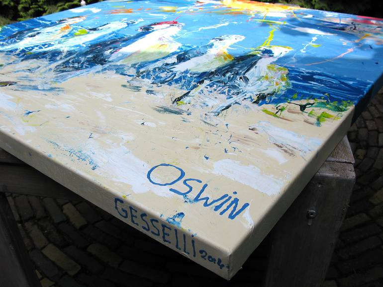 Original Abstract Horse Painting by Oswin Gesselli