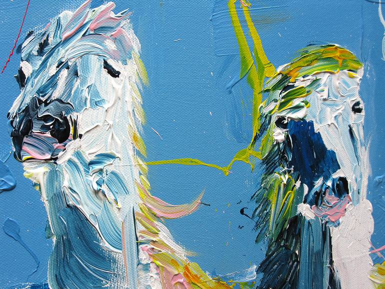 Original Abstract Horse Painting by Oswin Gesselli