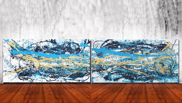 Original Abstract Painting by Oswin Gesselli
