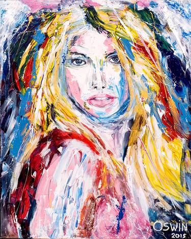 Female portrait ONLY FOR YOU 100 x 80 cm.| 39.37"x 31.5" nude by Oswin Gesselli thumb