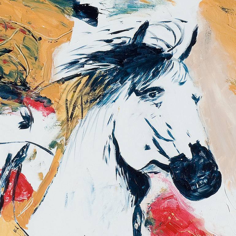 Original Abstract Horse Painting by Oswin Gesselli
