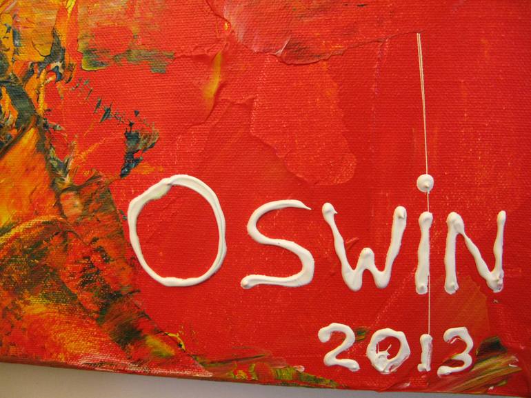 Original Abstract People Painting by Oswin Gesselli