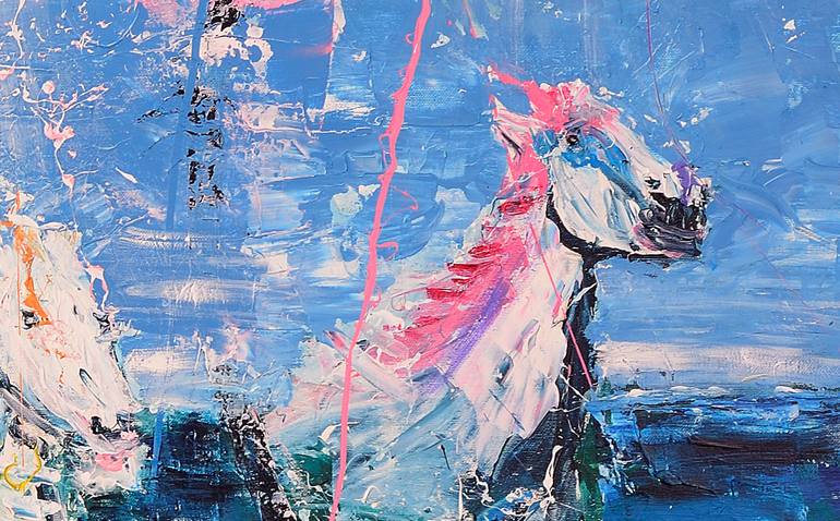 Original Horse Painting by Oswin Gesselli