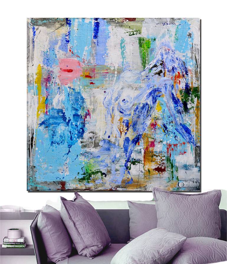 Original Abstract Painting by Oswin Gesselli